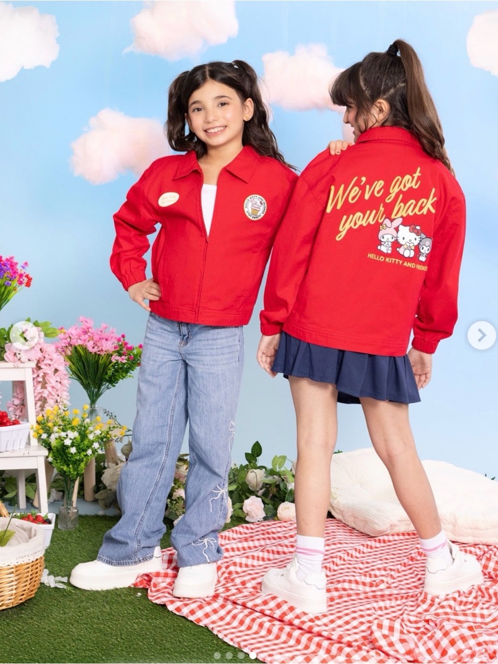 Hello Kitty Red Girls' Jacket with Back Graphic